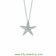 Diamond starfish necklace