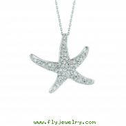 Diamond starfish necklace