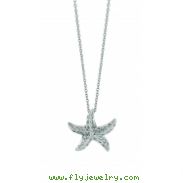 Diamond Starfish Pendant Necklace