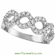 Diamond Swirl Ring White Gold