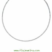 Diamond Tennis Necklace, 14K White Gold