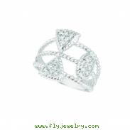 Diamond triangle & round ring