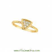 Diamond triangle ring