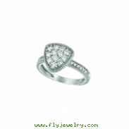 Diamond triangular shape ring