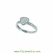 Diamond triangular shape ring