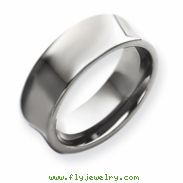 Dura Tungsten Concave 10mm Polished Band ring