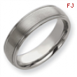 Dura Tungsten Grooved 7mm Brushed and Polished Band ring