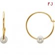 EARRING NONE ROUND 12.00 mm PEARL NONE Complete with Stone 14kt Yellow Polished YOUTH PEARL EARRING 