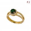 Emerald & diamond ring