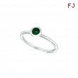 Emerald bezel set ring
