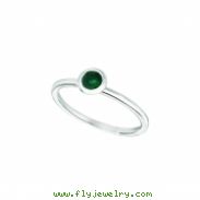 Emerald bezel set ring