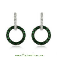 Emerald With Diamond Earrings