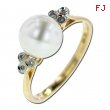Fresh Water Pearl Diamond Ring