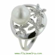 Fresh Water Pearl Diamond Ring