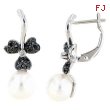 Freshwater Pearl Diamond Earrings