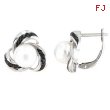 Freshwater Pearl Diamond Earrings
