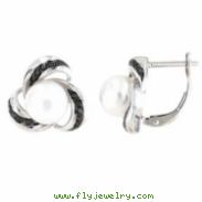 Freshwater Pearl Diamond Earrings