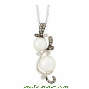 Freshwater Pearl Diamond Necklace