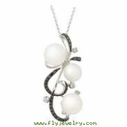 Freshwater Pearl Diamond Necklace