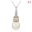 Freshwater Pearl Diamond Necklace