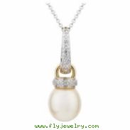 Freshwater Pearl Diamond Necklace