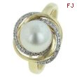 Freshwater Pearl Diamond Ring