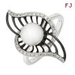 Freshwater Pearl Diamond Ring