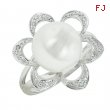 Freshwater Pearl Diamond Ring