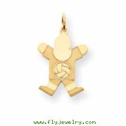 Gold-plated Sterling SilverKid Charm