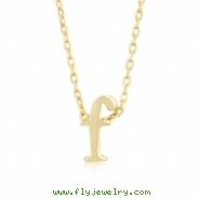 Golden Initial F Pendant