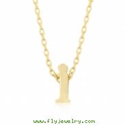 Golden Initial I Pendant