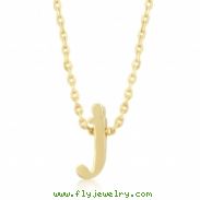 Golden Initial J Pendant