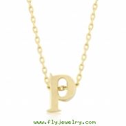 Golden Initial P Pendant