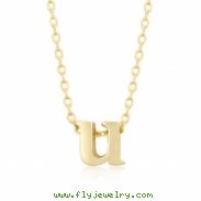 Golden Initial U Pendant