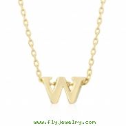 Golden Initial W Pendant