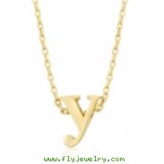 Golden Initial Y Pendant