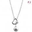 Heart Pearl Drop Necklace