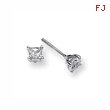 Karat Platinum 1ctw Princess Diamond Screwback Earrings