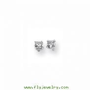 Karat Platinum .25ctw Round Diamond Screwback Earrings