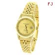 Ladies' Charles Hubert 14K Gold-Plated Stainless Steel Champagne Dial Watch