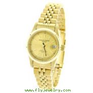 Ladies' Charles Hubert 14K Gold-Plated Stainless Steel Champagne Dial Watch