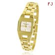 Ladies' Charles Hubert 14K Gold-Plated Stainless Steel Square Face Watch