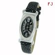 Ladies' Charles Hubert Premium Collection Black Dial & Band Diamond Watch