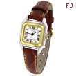 Ladies' Charles Hubert Two-Tone Leather Band Watch