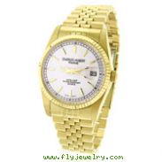 Men's Charles Hubert 14K Gold-Plated Stainless Steel Off-White Dial Watch