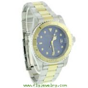 Men's Charles Hubert 14K Gold-Plated Sunray Blue Dial Watch