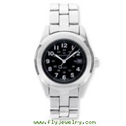 Men's Mountroyal Round Black Dial Stainless Steel Classic Water Resistant Watch