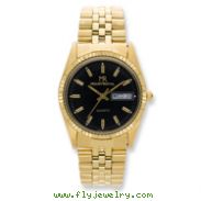 Men's Mountroyal White Dial Gold-Plated Stainless Steel Water Resistant Watch