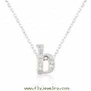 Micro-Pave Initial B Pendant