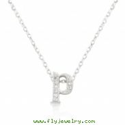 Micro-Pave Initial P Pendant